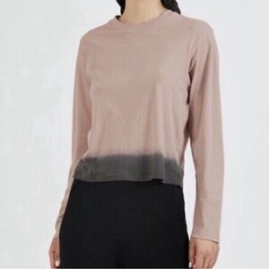 ATM Top Jersey Long Sleeve Dip Dye Womens Sz M